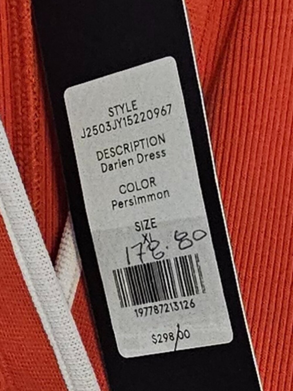 Veronica Beard Darien Dress Color Persimmons Size XL - Picture 9 of 9